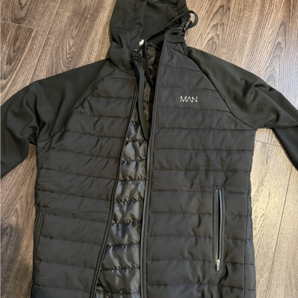 Black Quilted Puffer Coat